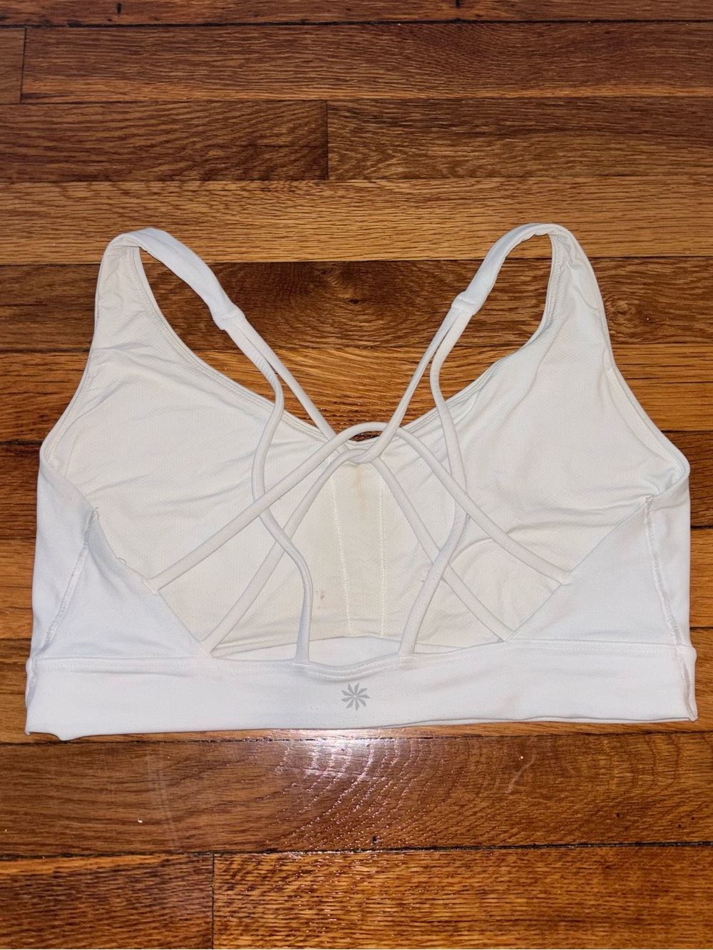 Athleta Women's White Strappy Sports Bra